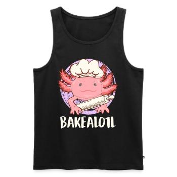 Bake a Lotl Bread Baking Baking Lovers Baking Fans - Men's Premium Organic Tank Top - black - Front - Michal (187cm)