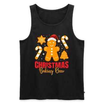 Backfans Christmas Baking Crew Cookies - Men's Premium Organic Tank Top - black - Front - Michal (187cm)