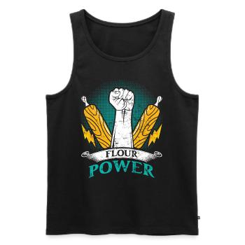 Bread Baker Flour Power Baking Baking Lovers - Men's Premium Organic Tank Top - black - Front - Michal (187cm)