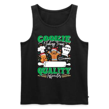 Cookie Baking Cookie Quality Inspector - Men's Premium Organic Tank Top - black - Front - AI Model Male 178 light (178cm)