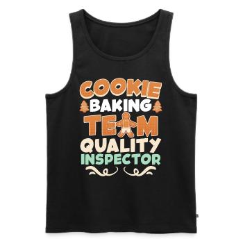 Cookie Quality Inspector Kekse Backen Backstube - Männer Premium Bio Tank Top - Schwarz - Vorne - AI Model Male 178 light (178cm)