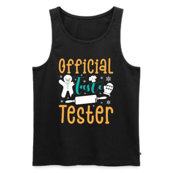 Cookie Official Taste Tester les biscuits de Noël - Débardeur bio Premium Homme - noir - Devant - AI Model Male 178 light (178cm)