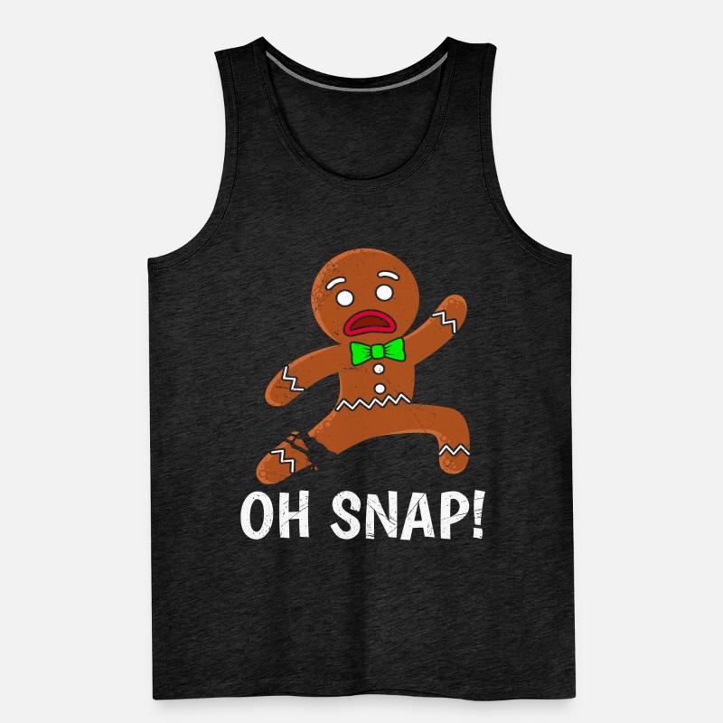 Gingerbread Man Oh, crap! Baking Lovers Baking Fans Men's Premium Organic Tank Top