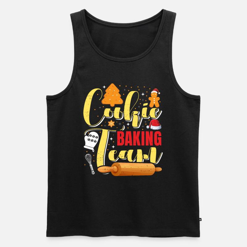 Plätzchen Back Team Weihnachtsgebäck Kekse - Männer Premium Bio Tank Top - Schwarz