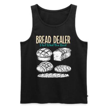 Brotbäcker Bread Dealer Backstube Backfans Brot - Männer Premium Bio Tank Top - Schwarz - Vorne - AI Model Male 178 light (178cm)