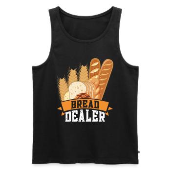 Brotbäcker Bread Dealer Backstube Backfans Brot - Männer Premium Bio Tank Top - Schwarz - Vorne - AI Model Male 178 light (178cm)