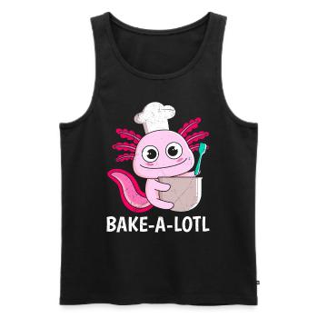 Bread Lover Bakealotl Bread Baking Bread Dough - Men's Premium Organic Tank Top - black - Front - AI Model Male 178 light (178cm)