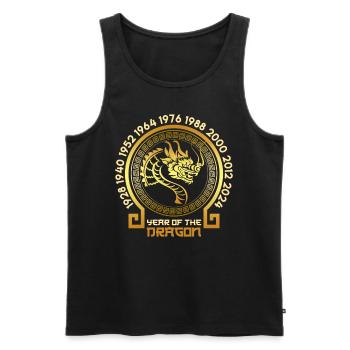 China Year of the Dragon alle 12 Jahre 2024 - Männer Premium Bio Tank Top - Schwarz - Vorne - Michal (187cm)