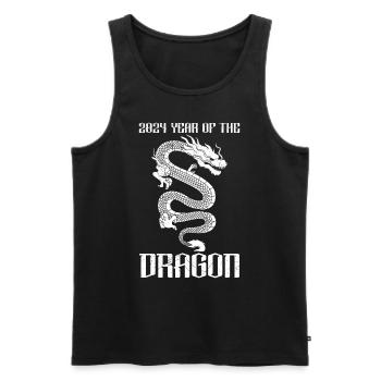 Fan de Chine Bonne Année du Dragon Chinesischer - Débardeur bio Premium Homme - noir - Devant - Michal (187cm)
