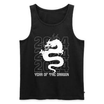 Nouvel An chinois Année du Dragon Chine - Débardeur bio Premium Homme - noir - Devant - AI Model Male 178 light (178cm)