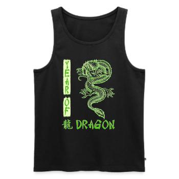 Nouvel An chinois Année du Dragon Chine - Débardeur bio Premium Homme - noir - Devant - AI Model Male 178 light (178cm)