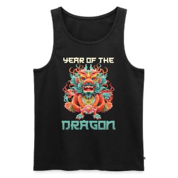 Year of the Dragon Chinesisches Neues Jahr - Männer Premium Bio Tank Top - Schwarz - Vorne - Michal (187cm)