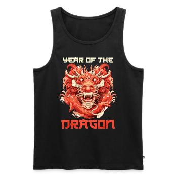 Year of the Dragon Chinesisches Neues Jahr - Männer Premium Bio Tank Top - Schwarz - Vorne - Michal (187cm)