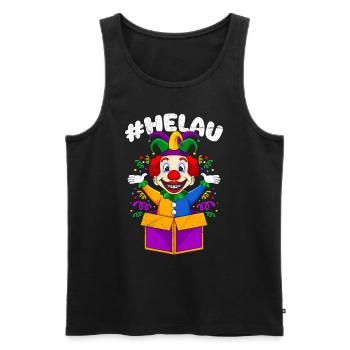 Deutscher Karneval Helau Fasching Köln - Männer Premium Bio Tank Top - Schwarz - Vorne - Michal (187cm)
