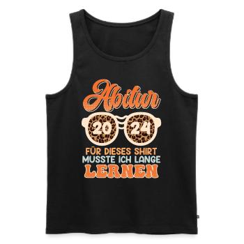 Abiturientin Für Dieses Shirt musste Ich Lernen - Männer Premium Bio Tank Top - Schwarz - Vorne - AI Model Male 178 light (178cm)