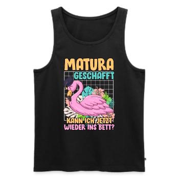 Matura Geschafft Kann ich wieder ins Bett - Männer Premium Bio Tank Top - Schwarz - Vorne - Michal (187cm)