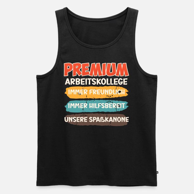 Mitarbeiter Premium Arbeitskollege Arbeitsplatz - Männer Premium Bio Tank Top - Schwarz
