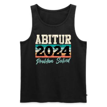 Abitur 2024 Problem Solved Abiturienten Lustiges - Männer Premium Bio Tank Top - Schwarz - Vorne - Michal (187cm)