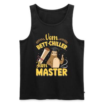 Masterarbeit Bestanden Vom Bett Chiller zum Master - Männer Premium Bio Tank Top - Schwarz - Vorne - Michal (187cm)