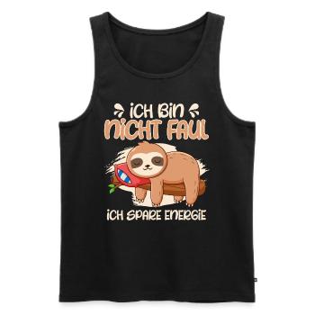 Arbeitskollegen Ich Bin Nicht Faul Spare Energie - Männer Premium Bio Tank Top - Schwarz - Vorne - Michal (187cm)