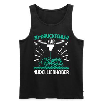 3D Printing Errors for Noodle Lovers 3-D Printing - Men's Premium Organic Tank Top - black - Front - AI Model Male 178 light (178cm)