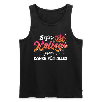 Bester Kollege Danke für Alles Bürokollege - Männer Premium Bio Tank Top - Schwarz - Vorne - Michal (187cm)
