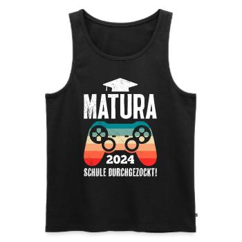 Matura 2024 Maturianten Schulabschluss - Männer Premium Bio Tank Top - Schwarz - Vorne - Michal (187cm)