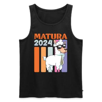 Matura 2024 Maturantin Lama Maturantinnen - Débardeur bio Premium Homme - noir - Devant - Michal (187cm)