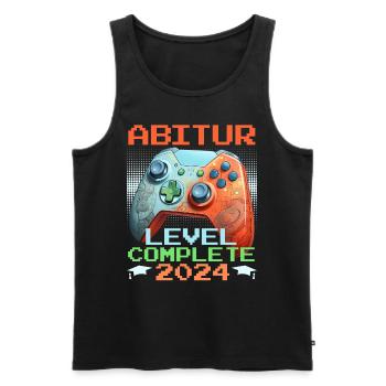 Abitur 2024 Level Complete Gamer Abiuturienten - Men's Premium Organic Tank Top - black - Front - Michal (187cm)