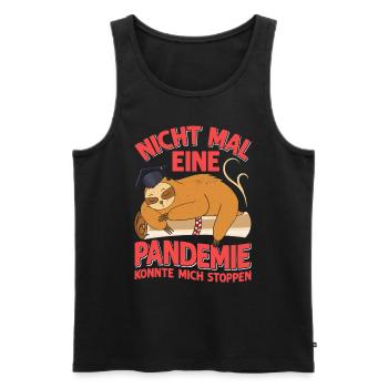 Masterabschluss Nicht Mal Pandemie Stoppt Mich - Männer Premium Bio Tank Top - Schwarz - Vorne - AI Model Male 178 light (178cm)