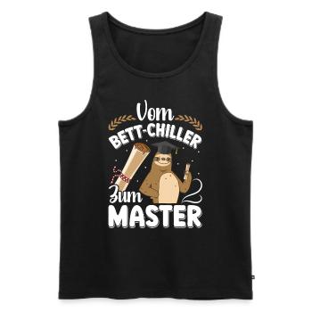Masterarbeit Bestanden Vom Bett Chiller zum Master - Männer Premium Bio Tank Top - Schwarz - Vorne - Michal (187cm)