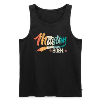 Master 2024 Masterabschluss Bestanden - Männer Premium Bio Tank Top - Schwarz - Vorne - AI Model Male 178 light (178cm)