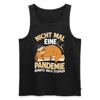 Masterabschluss Nicht Mal Pandemie Stoppt Mich - Männer Premium Bio Tank Top - Schwarz - Vorne - AI Model Male 178 light (178cm)