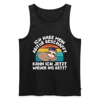 Lustig Abiturient Habe mein Abi Geschafft - Männer Premium Bio Tank Top - Schwarz - Vorne - Michal (187cm)
