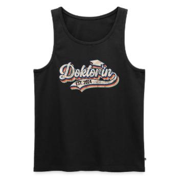 Doktorin 2024 Doktorabschluss Bestanden Party - Männer Premium Bio Tank Top - Schwarz - Vorne - AI Model Male 178 light (178cm)