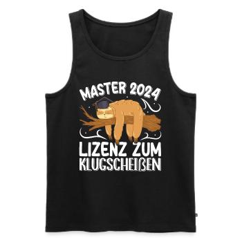 Master 2024 Licence pour Smartass Sloth - Débardeur bio Premium Homme - noir - Devant - Michal (187cm)