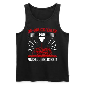 3D Printing Errors for Noodle Lovers 3-D Printing - Men's Premium Organic Tank Top - black - Front - AI Model Male 178 light (178cm)