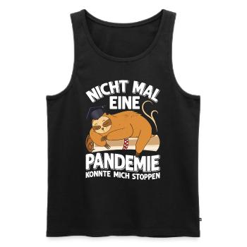 Masterabschluss Nicht Mal Pandemie Stoppt Mich - Männer Premium Bio Tank Top - Schwarz - Vorne - AI Model Male 178 light (178cm)