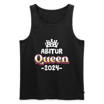 Abitur Queen Abi 2024 Female High School Graduates Funny - Men's Premium Organic Tank Top - black - Front - AI Model Male 178 light (178cm)