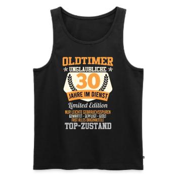 Classic car 30 years in service Top Condition Colleague - Men's Premium Organic Tank Top - black - Front - Michal (187cm)