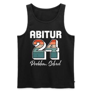 Abi 2024 Abitur School Leaving Certificate High School Graduates - Men's Premium Organic Tank Top - black - Front - Michal (187cm)