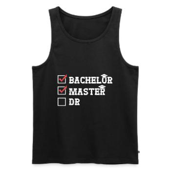 Bachelor Master Dr Master's degree completed - Men's Premium Organic Tank Top - black - Front - AI Model Male 178 light (178cm)