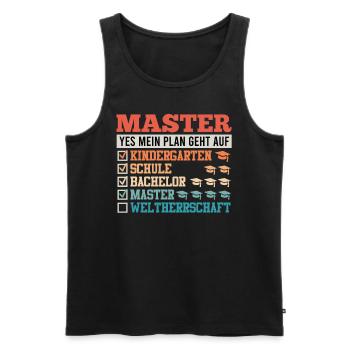 Master's Degree Master's Degree Passed Master's Thesis - Men's Premium Organic Tank Top - black - Front - AI Model Male 178 light (178cm)