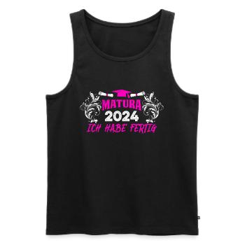 Matura 2024 J’ai fini fille drôle - Débardeur bio Premium Homme - noir - Devant - Michal (187cm)