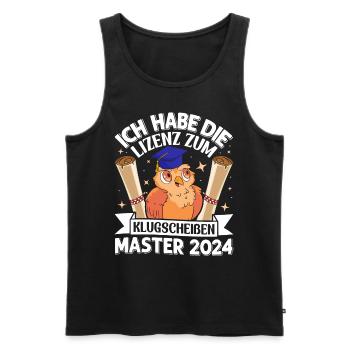 Master 2024 J’ai le permis d’être malin - Débardeur bio Premium Homme - noir - Devant - Michal (187cm)