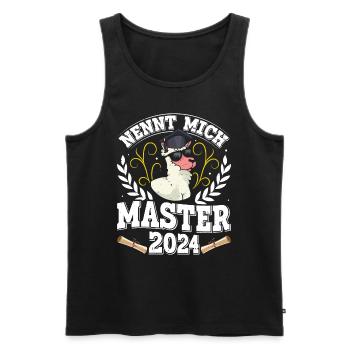 Master's Thesis Done Call Me Master 2024 - Men's Premium Organic Tank Top - black - Front - Michal (187cm)