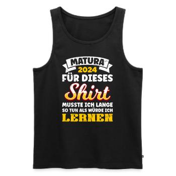 Matura 2024 Pour cette chemise Maturianten Funny - Débardeur bio Premium Homme - noir - Devant - Michal (187cm)