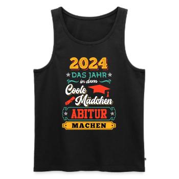 2024 The Year Cool Girls Graduate from High School - Men's Premium Organic Tank Top - black - Front - AI Model Male 178 light (178cm)