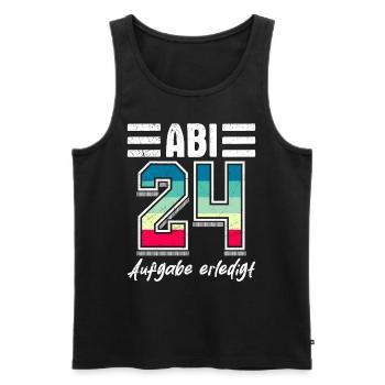 Abi 24 task completed by high school graduates in 2024 - Men's Premium Organic Tank Top - black - Front - AI Model Male 178 light (178cm)