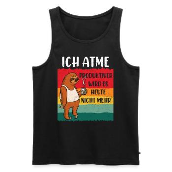 Lazy employees I It doesn't get any more productive than this - Men's Premium Organic Tank Top - black - Front - Michal (187cm)